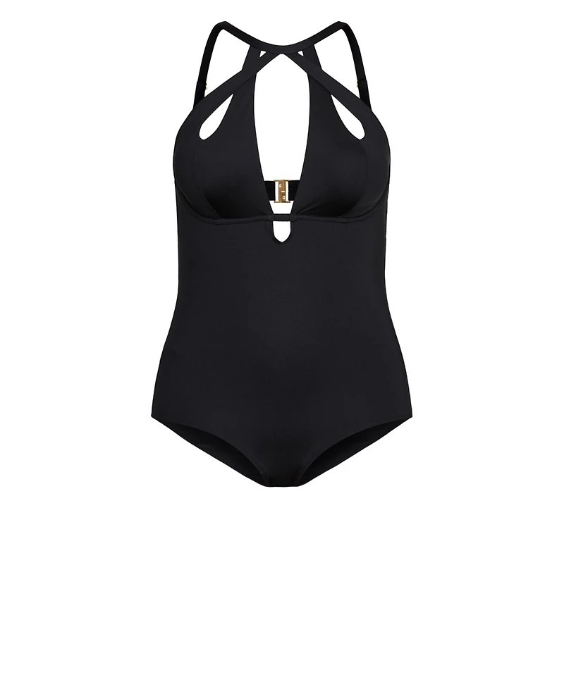 Plus Size Cancun Underwire 1 Piece Swimsuit