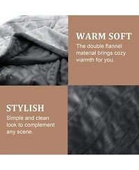 Caromio Reversible Flannel Electric Heated Throw Blanket, 50" x 60"