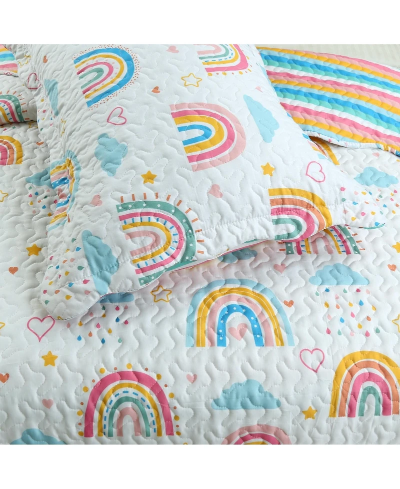 MarCielo Kids Girls Quilt Set Bedspread Coverlet Set A82