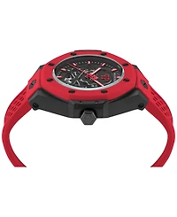 Philipp Plein Men's Automatic Skeleton Royal Red Silicone Strap Watch 46mm
