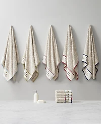 Madison Park Cotton 6-Pc. Embroidered Serene Jacquard Towel Set