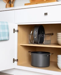 Seville Classics 3-Slot Kitchen Pot, Pan Cookie Sheet Organizer