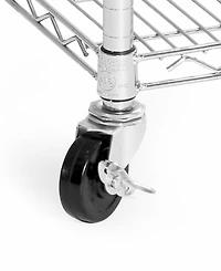 Seville Classics UltraDurable 5-Tier Nsf Steel Wire Shelving System, 60" W x 18" D x 72"-76" H