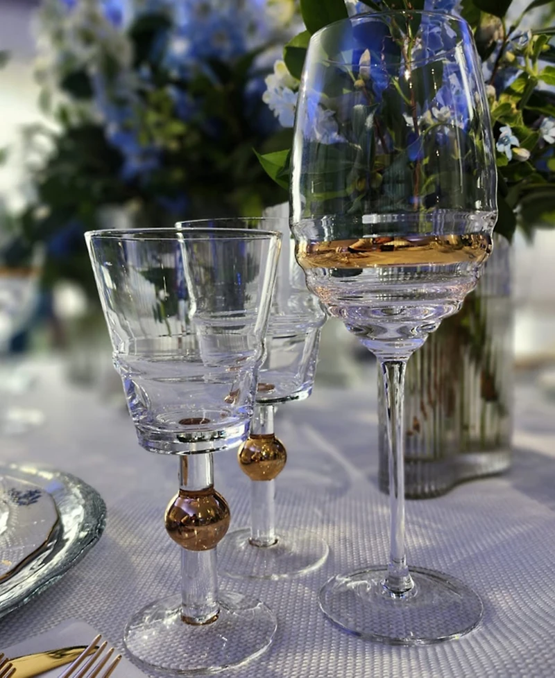 Vivience Stripe Wine Glasses, Set of 6
