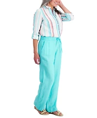 Charter Club Petite 100% Linen Drawstring Pants, Created for Macy's