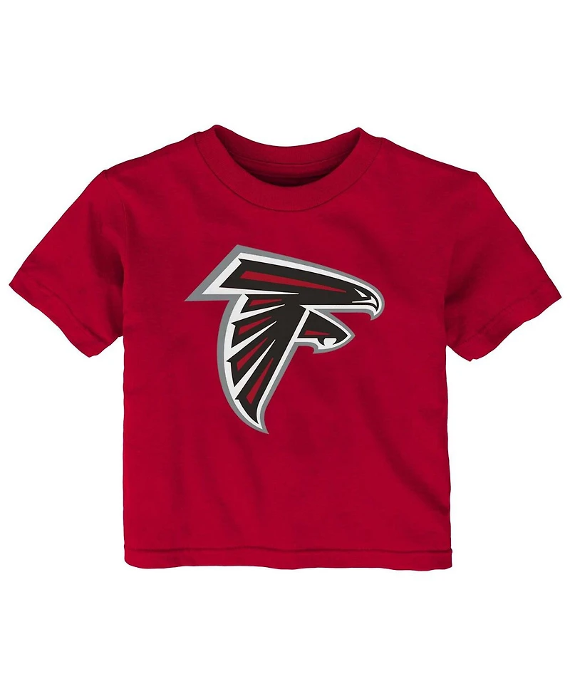 Baby Boys and Girls Red Atlanta Falcons Primary Logo T-shirt