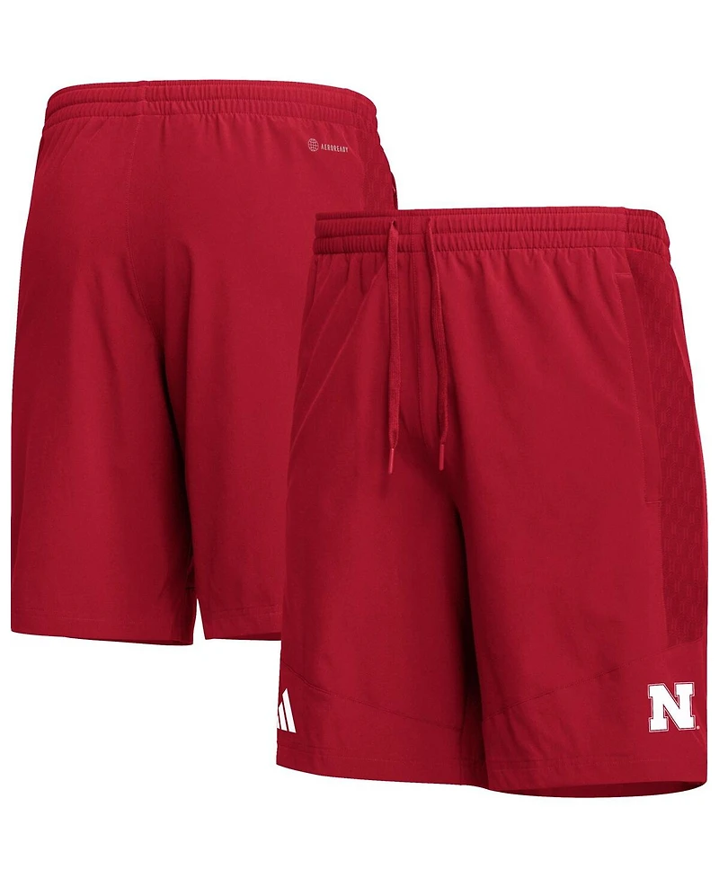 Men's adidas Scarlet Nebraska Huskers Aeroready Shorts