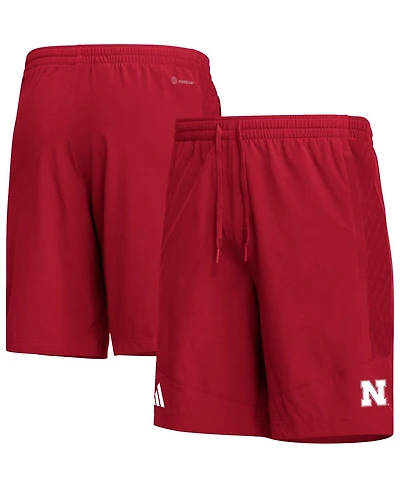 Men's adidas Scarlet Nebraska Huskers Aeroready Shorts
