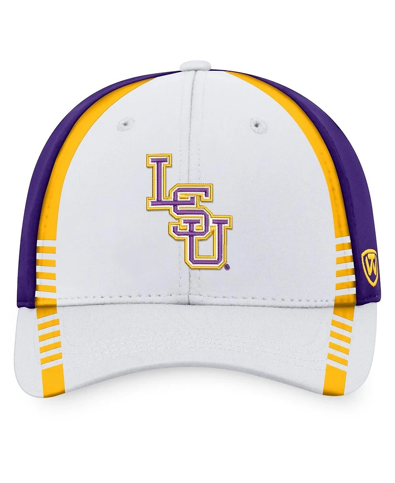 Men's Top of the World White, Purple Lsu Tigers Iconic Flex Hat