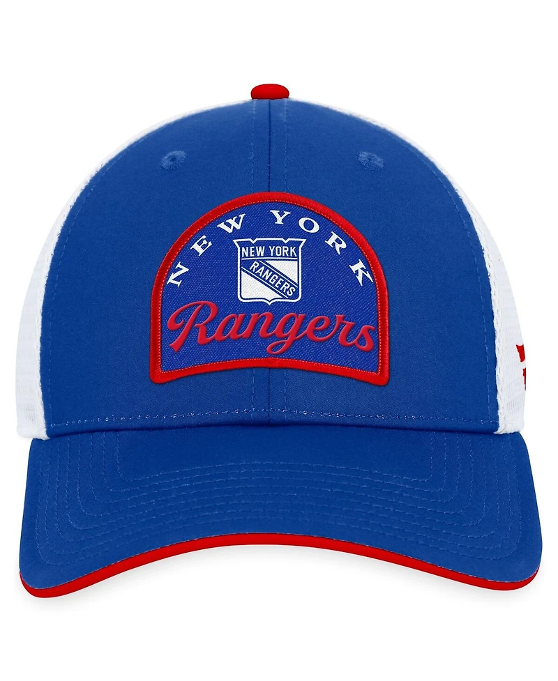 Men's Fanatics Blue, White New York Rangers Fundamental Adjustable Hat