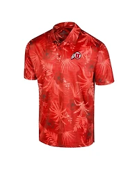 Men's Colosseum Red Utah Utes Palms Team Polo Shirt