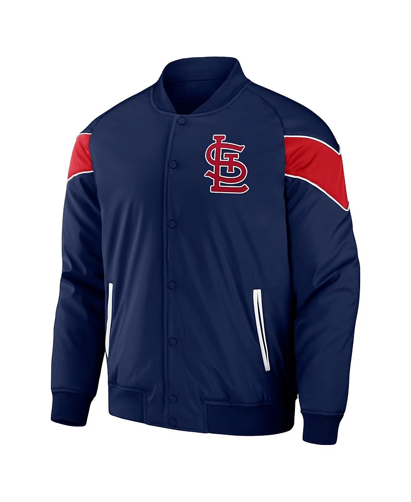 Men's Darius Rucker Collection by Fanatics Navy St. Louis Cardinals Baseball Raglan Full-Snap Jacket