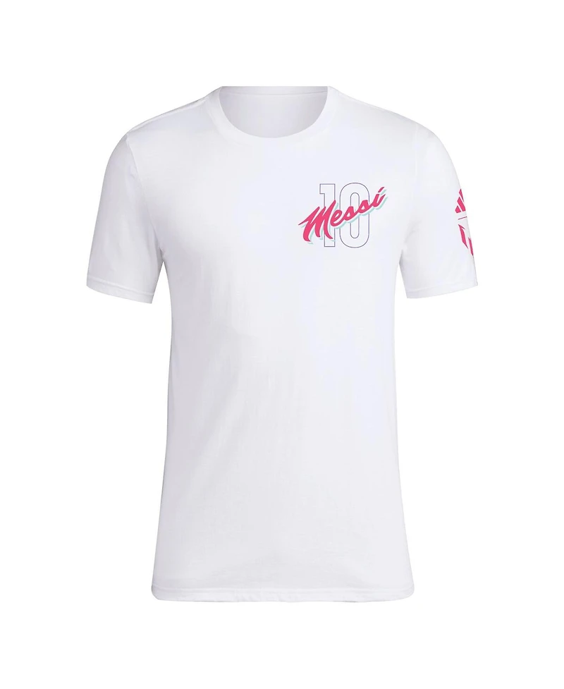 Men's adidas Lionel Messi White Inter Miami Vice T-shirt