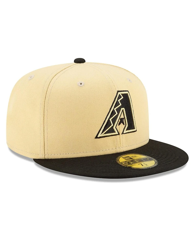 Men's New Era Sand, Black Arizona Diamondbacks 2021 City Connect 59FIFTY Fitted Hat