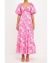 Women's Floral Print Maxi Dress