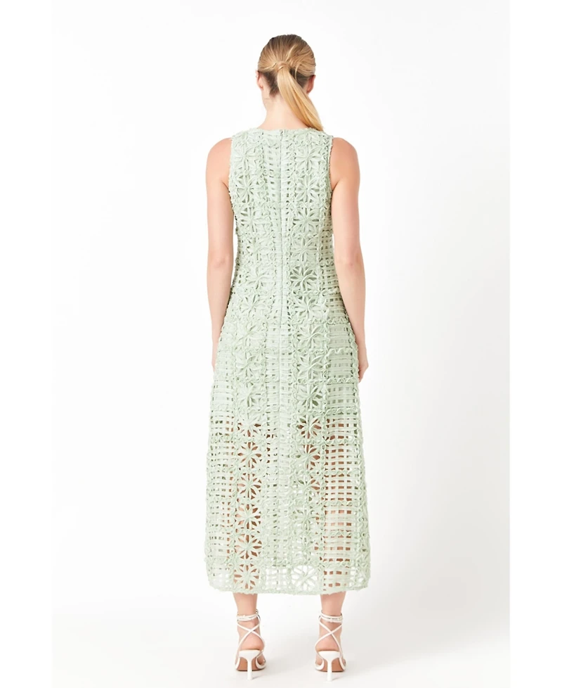 endless rose Women's Textured Sleeveless Maxi Dress