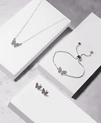 Dkny Pave Butterfly Pendant Necklace, 16" + 3" extender