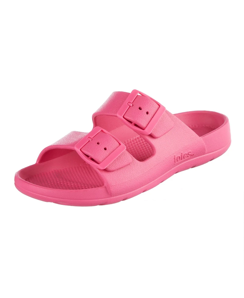 Totes Women's Double Buckle Adjustable Slide with Everywear