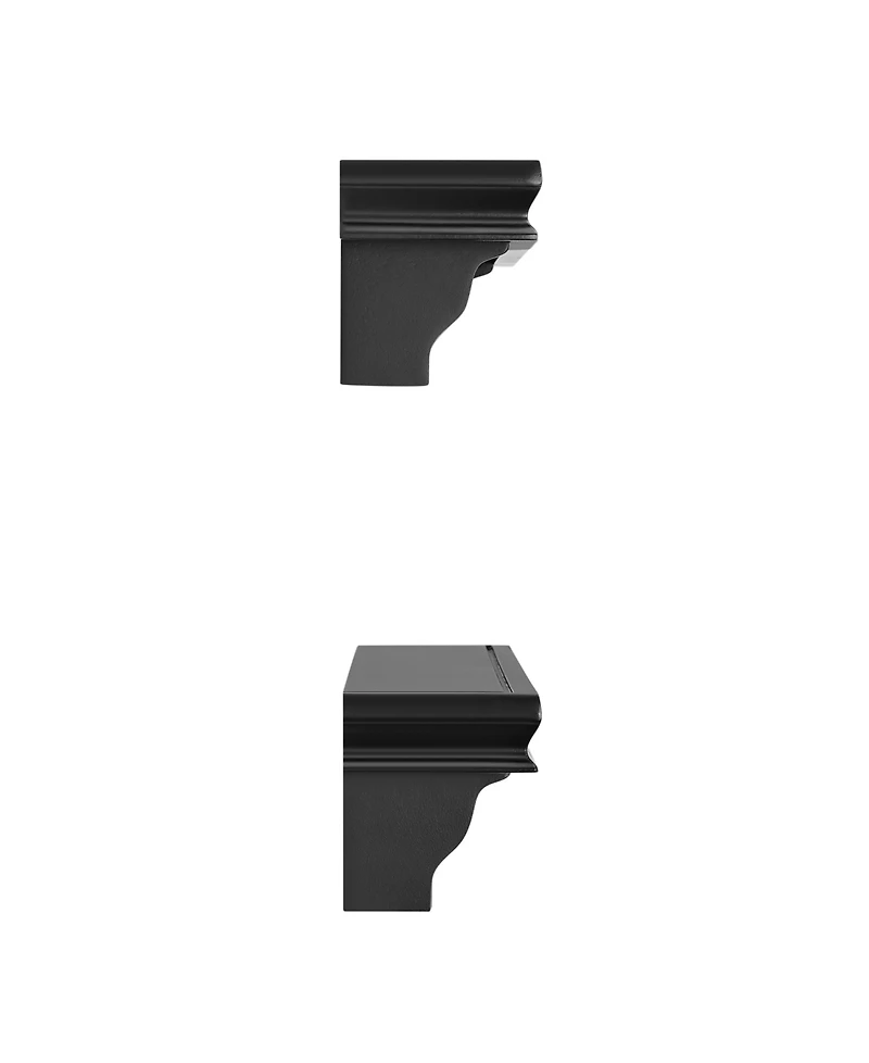 Danya B Decorative 24" Floating Wall Decor Display Ledge Shelves, Set of 2