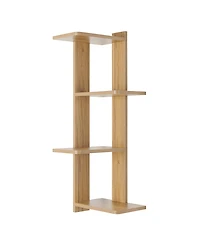 Danya B Alvar Corner 4-Tier Floating Ledge Column Wall Shelf