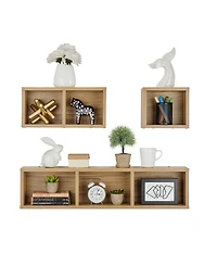 Danya B Bauhaus Floating Geometric Cubby Wall Shelves