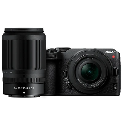 Nikon Z 30 Mirrorless with Z Dx 16-50mm Vr and Nikkor Z Dx 50-250mm Lenses