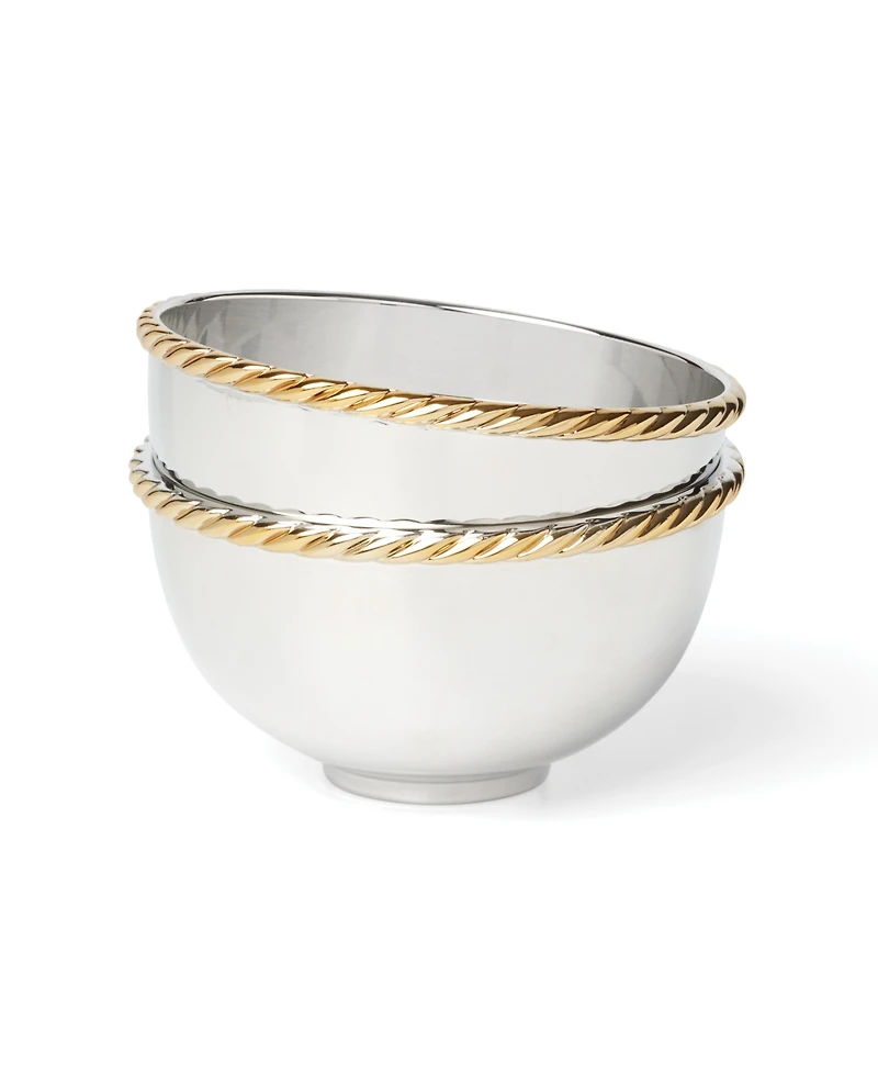 Reed & Barton Roseland Metal Nut Bowl, Set of 2