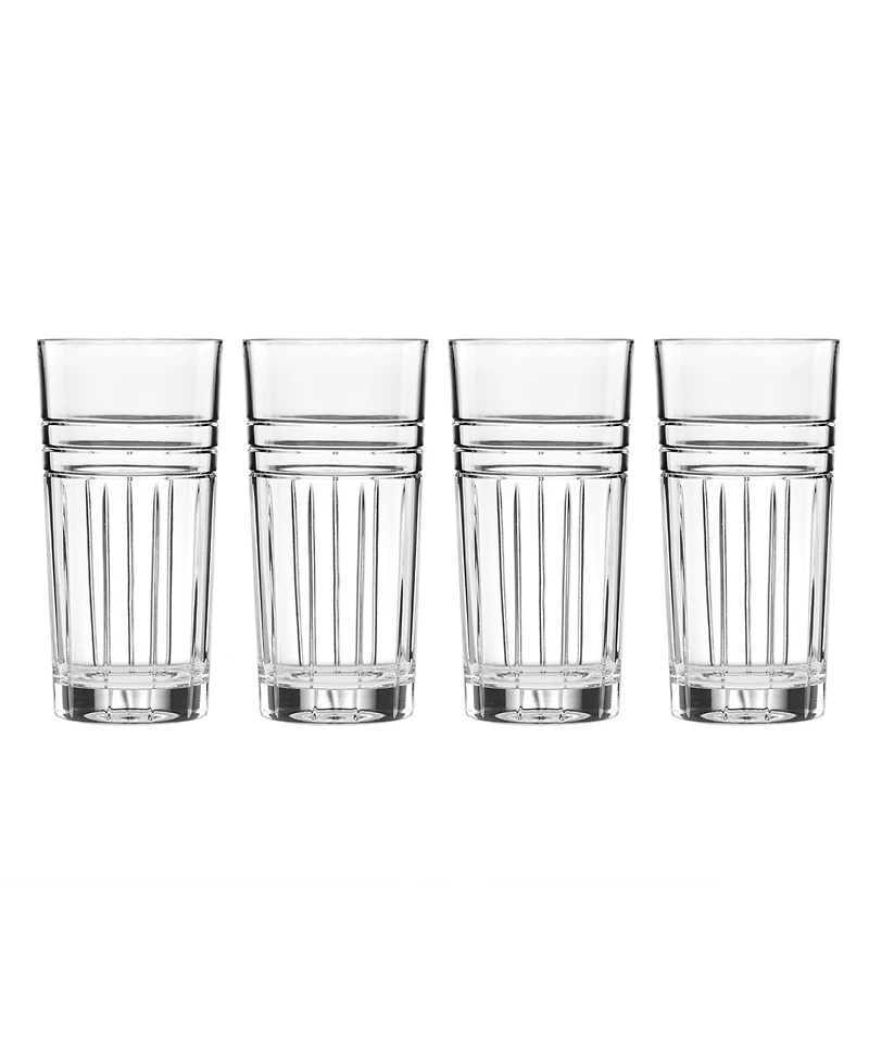 Reed & Barton Tempo Highball Glasses, Set of 4