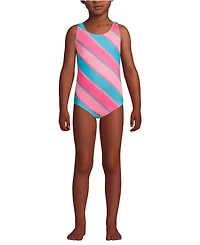 Lands' End Big Girls Plus Chlorine Resistant One Piece Upf 50 Swimsuit