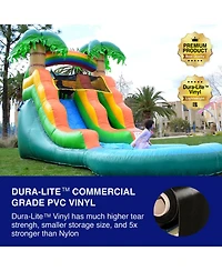 HeroKiddo 13 Summer Breeze Commercial Grade Water Slide with Pool for Kids and Adults (with Blower), Wet Dry Use, Outdoor Indoor, Birthday Party, Rent