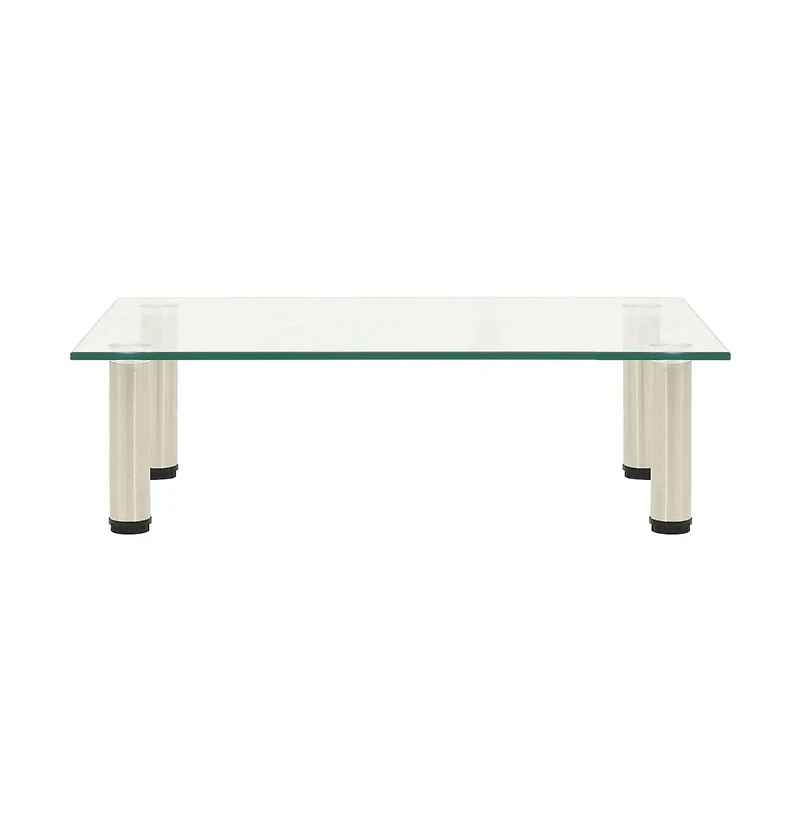 Tv Stand Transparent 23.6"x13.8"x6.7" Tempered Glass