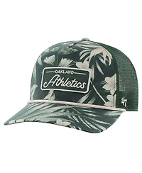 Men's '47 Brand Green Oakland Athletics Tropicalia Trucker Hitch Adjustable Hat