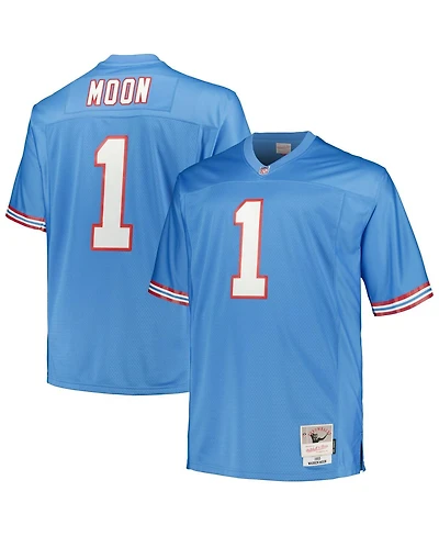 Men's Mitchell & Ness Warren Moon Light Blue Houston Oilers Big and Tall 1993 Legacy Retired Player Jersey
