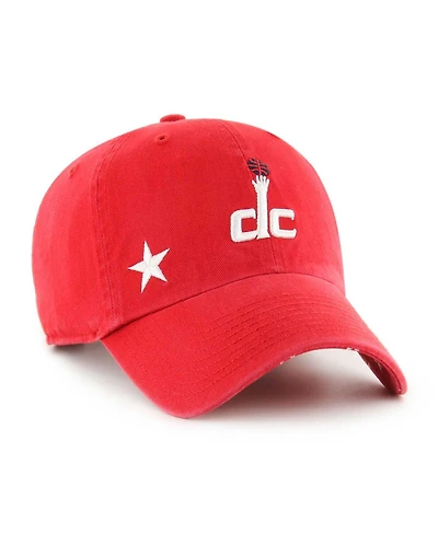 Women's '47 Brand Red Washington Wizards Confetti Undervisor Clean Up Adjustable Hat