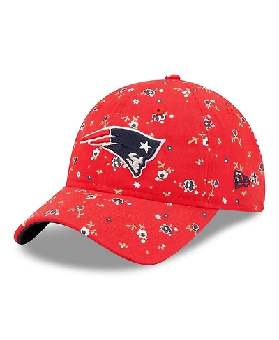 Women's New Era Red New England Patriots Floral 9TWENTY Adjustable Hat