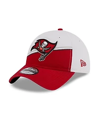 Youth Boys New Era White, Red Tampa Bay Buccaneers 2023 Sideline 9TWENTY Adjustable Hat