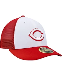 Men's New Era White, Red Cincinnati Reds 2023 On-Field Batting Practice Low Profile 59FIFTY Fitted Hat
