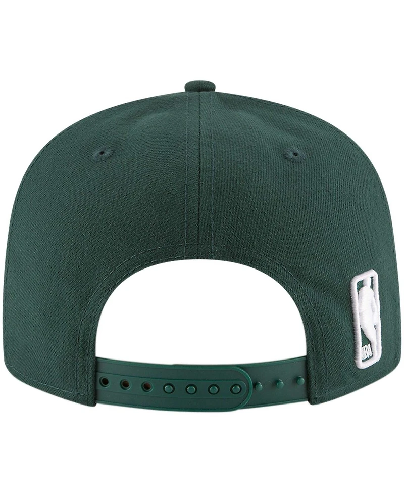Men's New Era Hunter Green Milwaukee Bucks Official Team Color 9FIFTY Snapback Hat