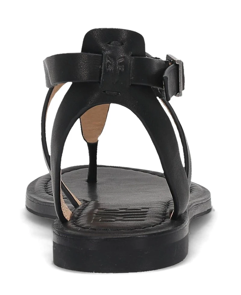 Frye Women's Taylor Thong Leather Flat Sandals - Black