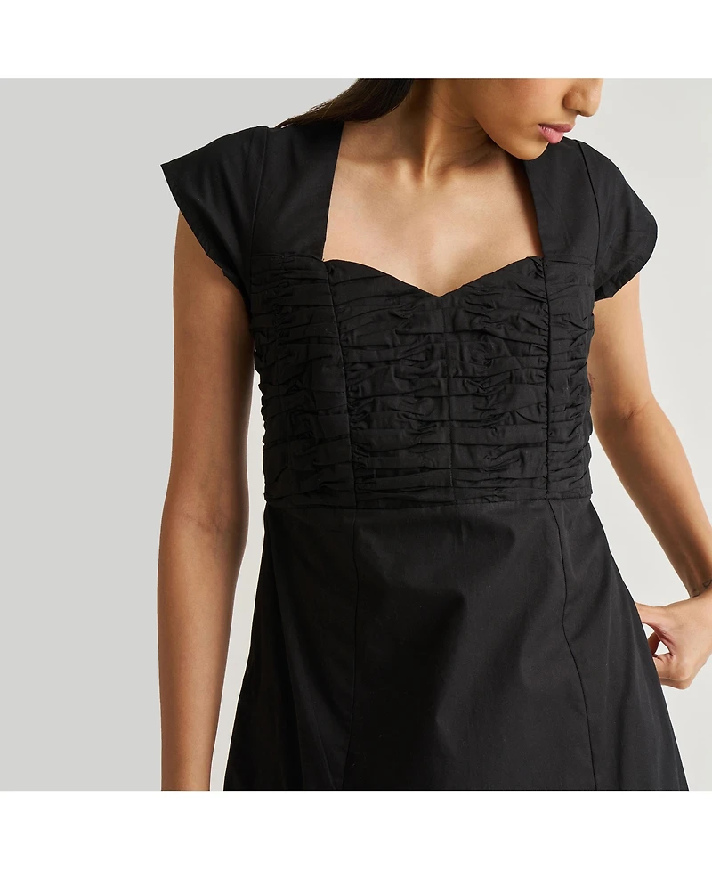 Reistor Women's Ruched Dress with Front Slit