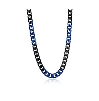 Stainless Steel 10mm Two-Tone Cuban Chain Necklace