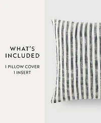 ienjoy Home Yarn Dyed Thin Stripe Decorative Pillow, 20" x