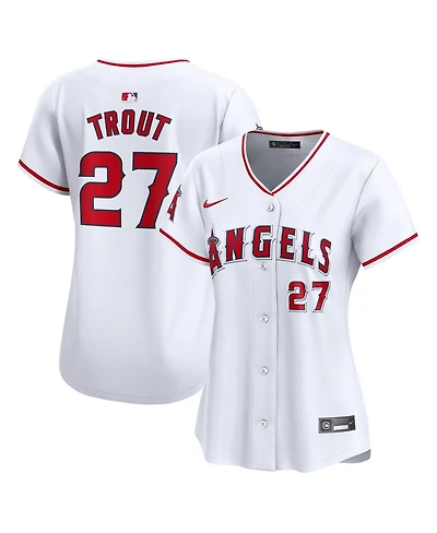 Women's Nike Mike Trout White Los Angeles Angels Home Limited Player Jersey