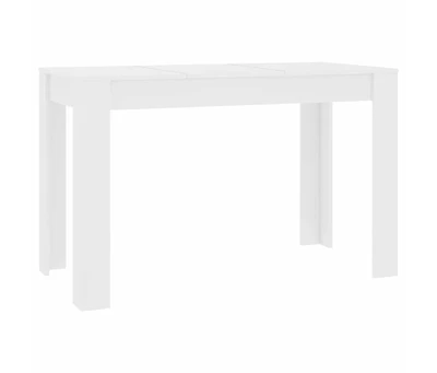 Dining Table White 47.2"x23.6"x29.9" Engineered Wood