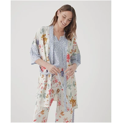 Pact Women's Organic Cotton Staycation Short Robe