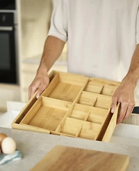 Joseph Joseph Drawerstore Bamboo Expandable Cutlery, Utensil and Gadget Organizer