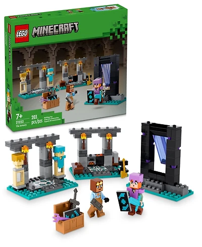 Lego Minecraft the Armory Building Set and Minecraft Toy 21252, 203 Pieces