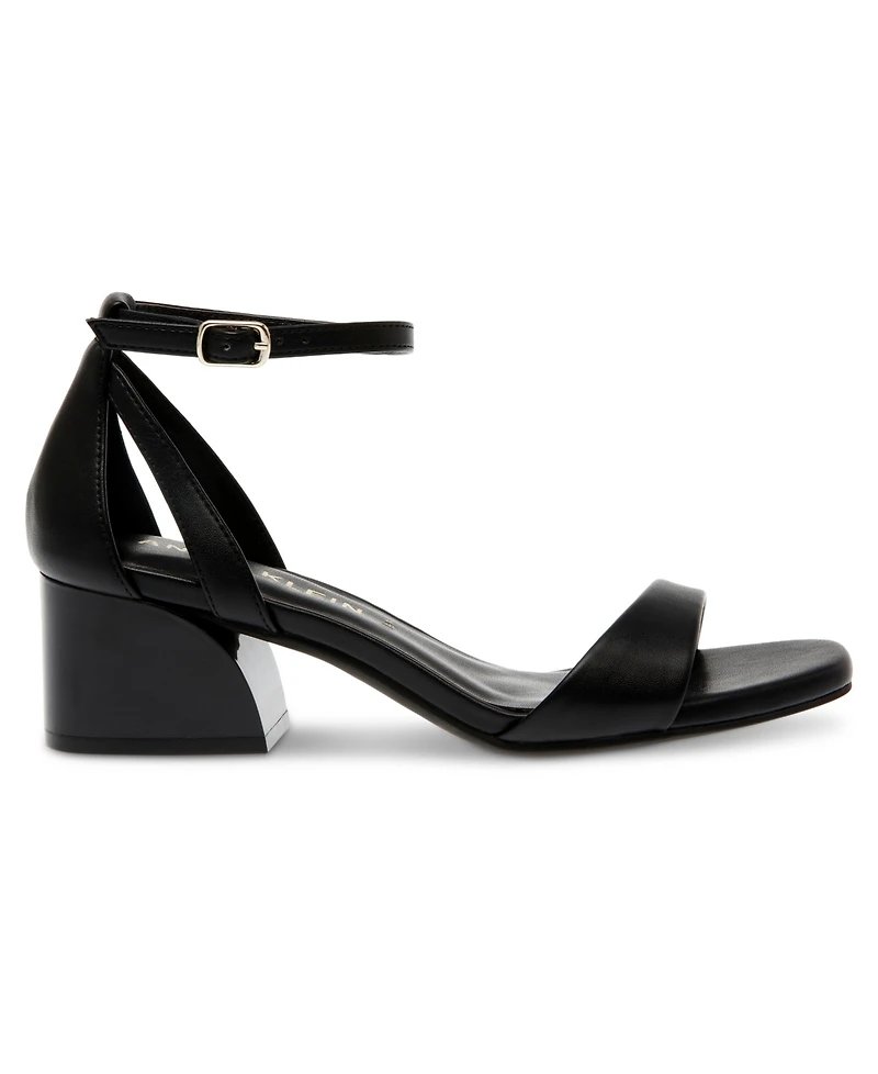 Anne Klein Women's Mia Ankle Strap Block Heel Dress Sandals