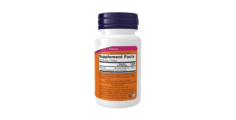 Now Foods Vitamin D-3, 2000 Iu