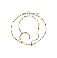 Bling Jewelry Trendy Delicate Chain Link Bracelet 14K Gold Plated Sterling Silver